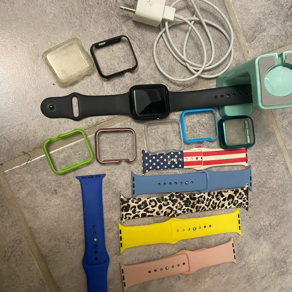 Series 3 42 mm black Iwatch.